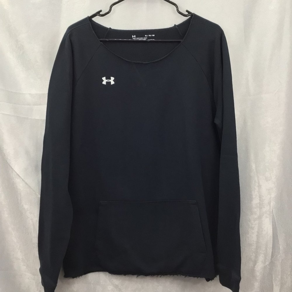 Under Armour Distressed Collar/Hem Sweatshirt Black XL